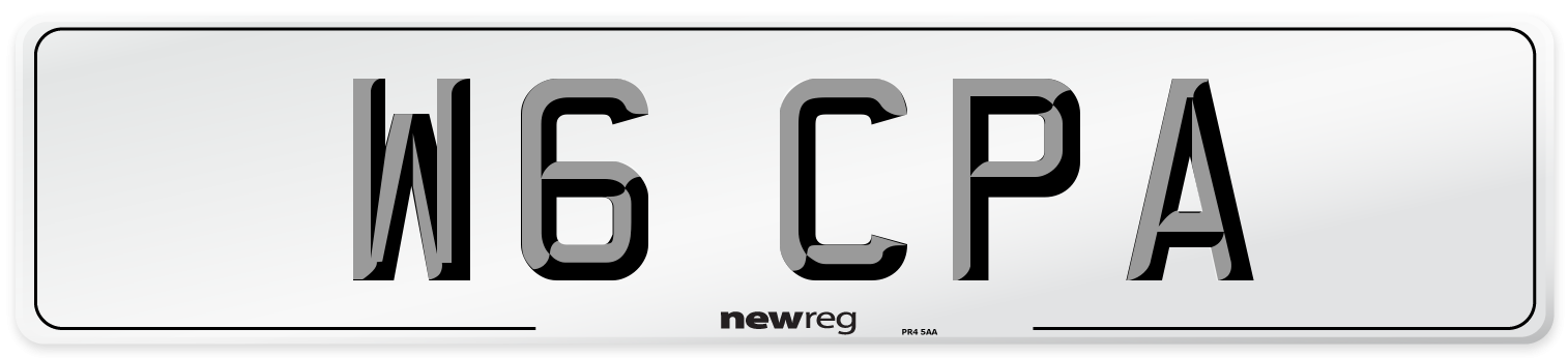 W6 CPA Number Plate from New Reg